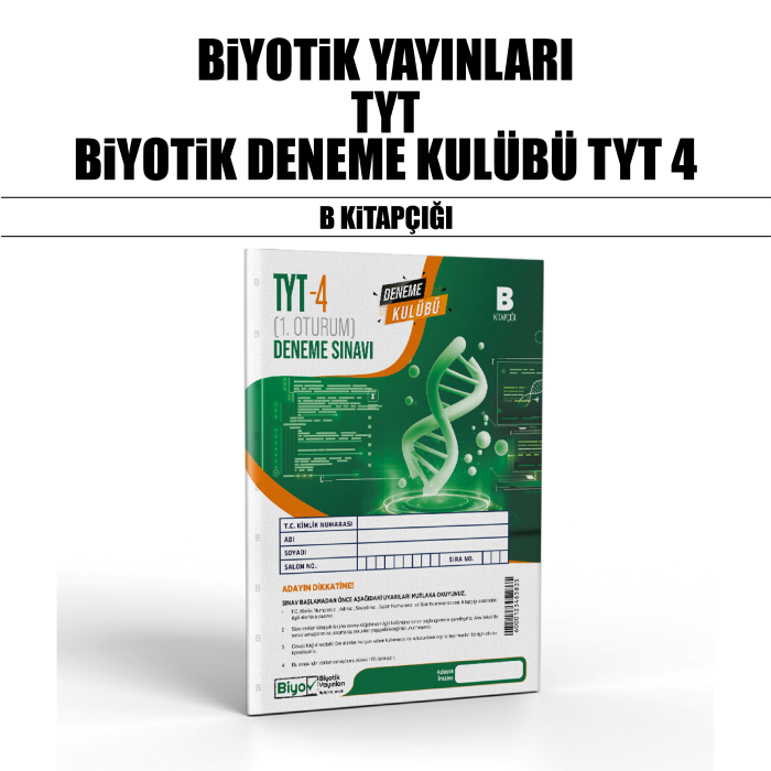 BİYOTİK TYT DENEME KULÜBÜ SNV 4-B - 2025-26